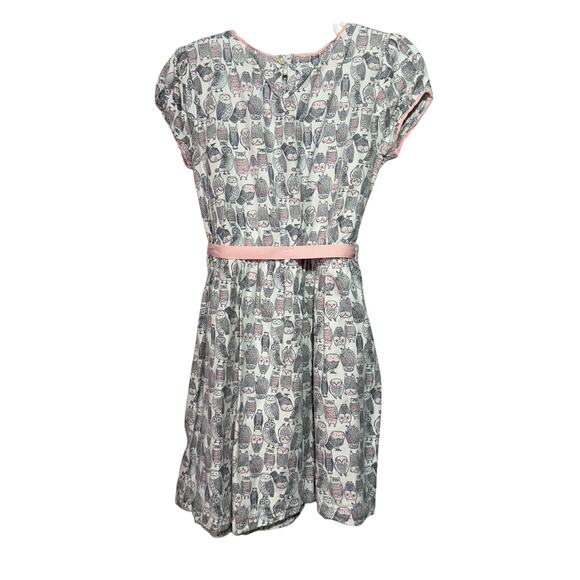 Just One You by Carter’s Girls Owl Print Dress Pink Belt Size 6 - Picture 2 of 4